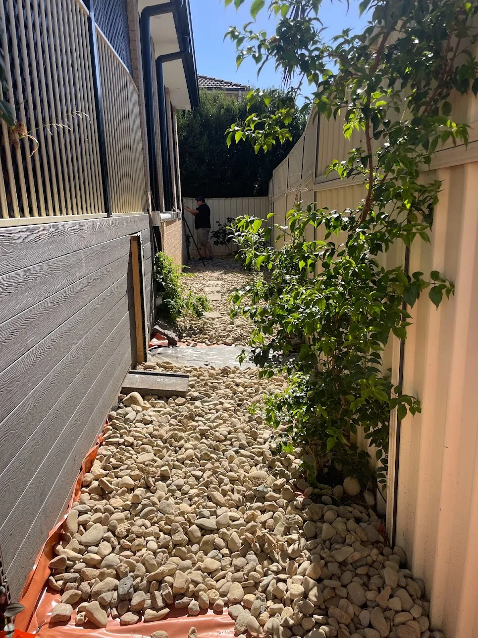 Pressure cleaning stone driveway